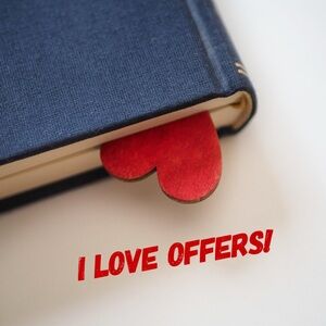 Heart-Shaped Red Bookmark